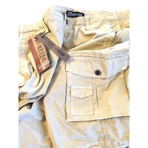 New With Tags WENVEN Men 44 100% Cotton Cargo Shorts Multi Pockets Casual Comfy